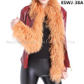 Long Pile Natural Mongolian Fur Scarf Eswj-55A